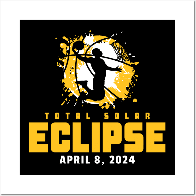 Total Solar Eclipse 2024 Basketball Wall Art by Etopix